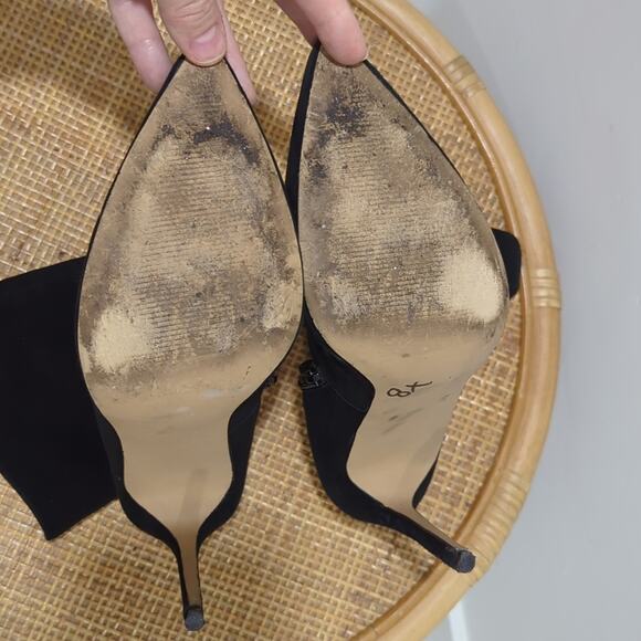 Steve Madden Wagner Heeled Pointed Toe Leather Stiletto Boots Black Wmns Size 10 - Picture 8 of 8